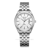 Alexandre Christie AC 8674 LD Silver Dial White Stainless Steel